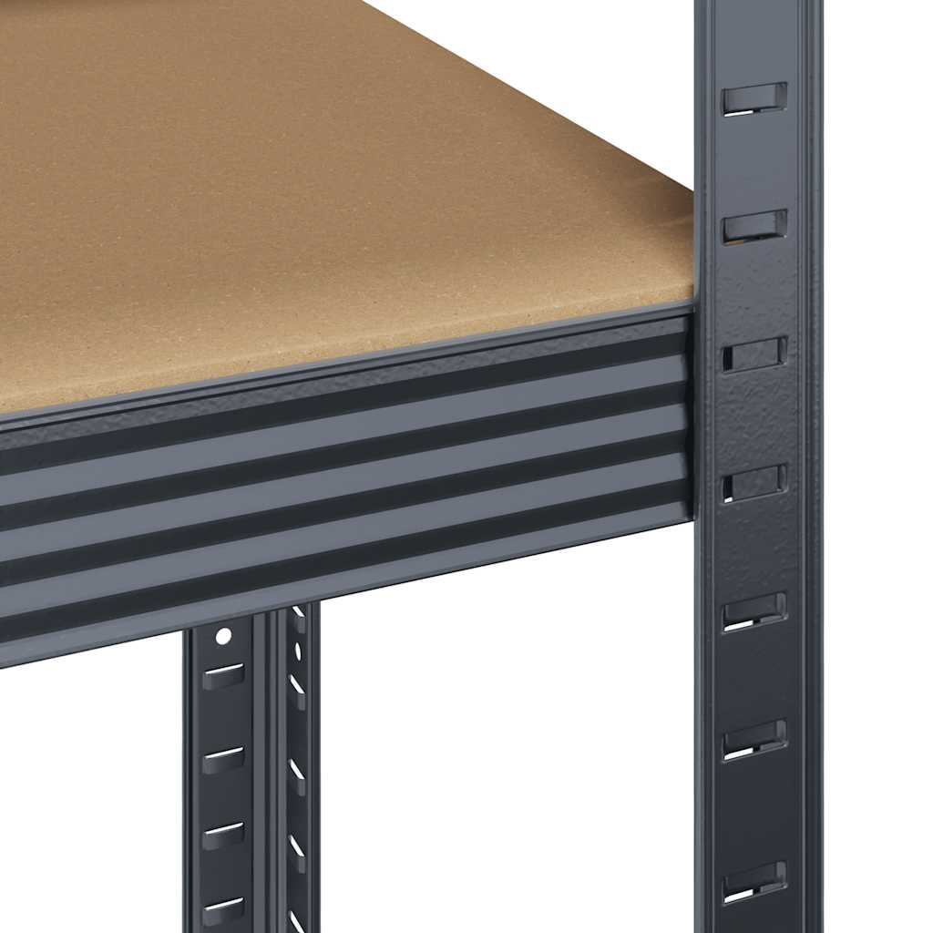 4-Layer Storage Shelf Anthracite Steel&Engineered Wood