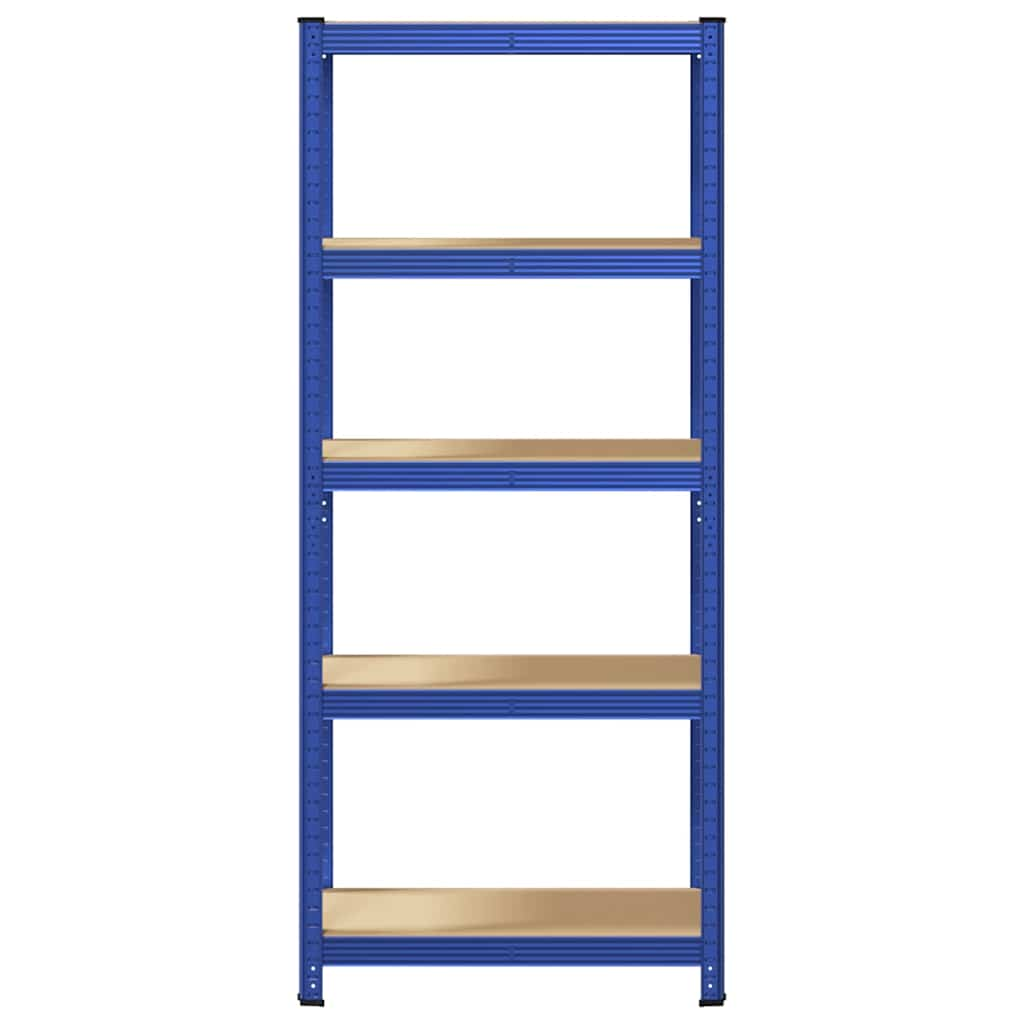 5-Layer Storage Shelf Blue Steel&Engineered Wood