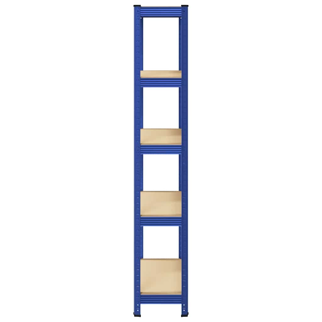 5-Layer Storage Shelf Blue Steel&Engineered Wood