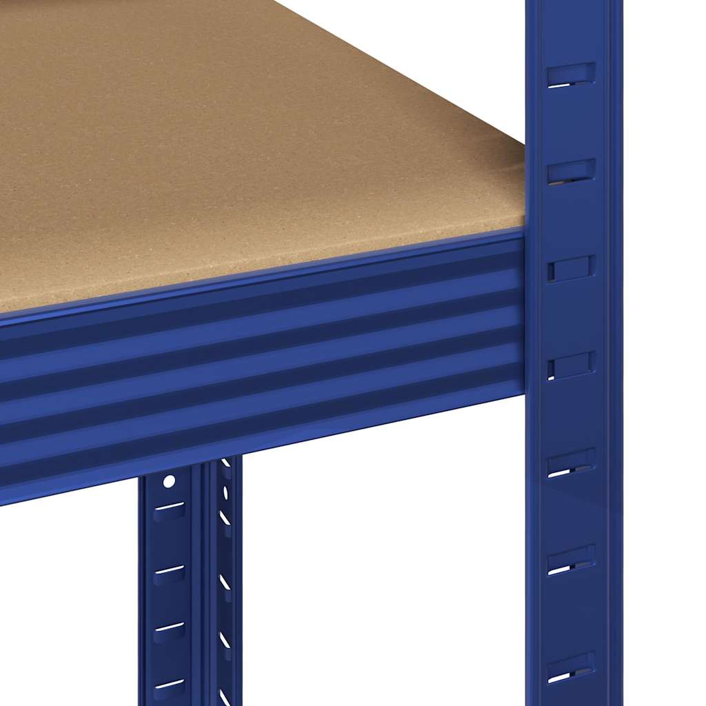 5-Layer Storage Shelf Blue Steel&Engineered Wood