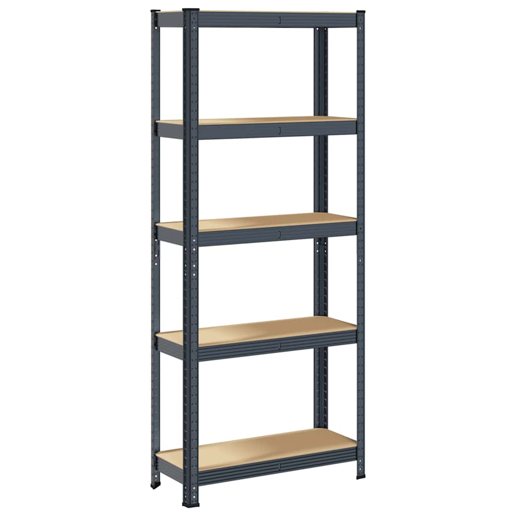 5-Layer Storage Shelf Anthracite Steel&Engineered Wood