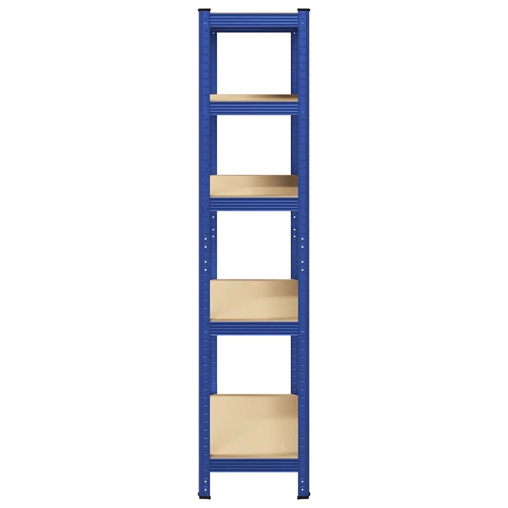 5-Layer Storage Shelf Blue Steel&Engineered Wood