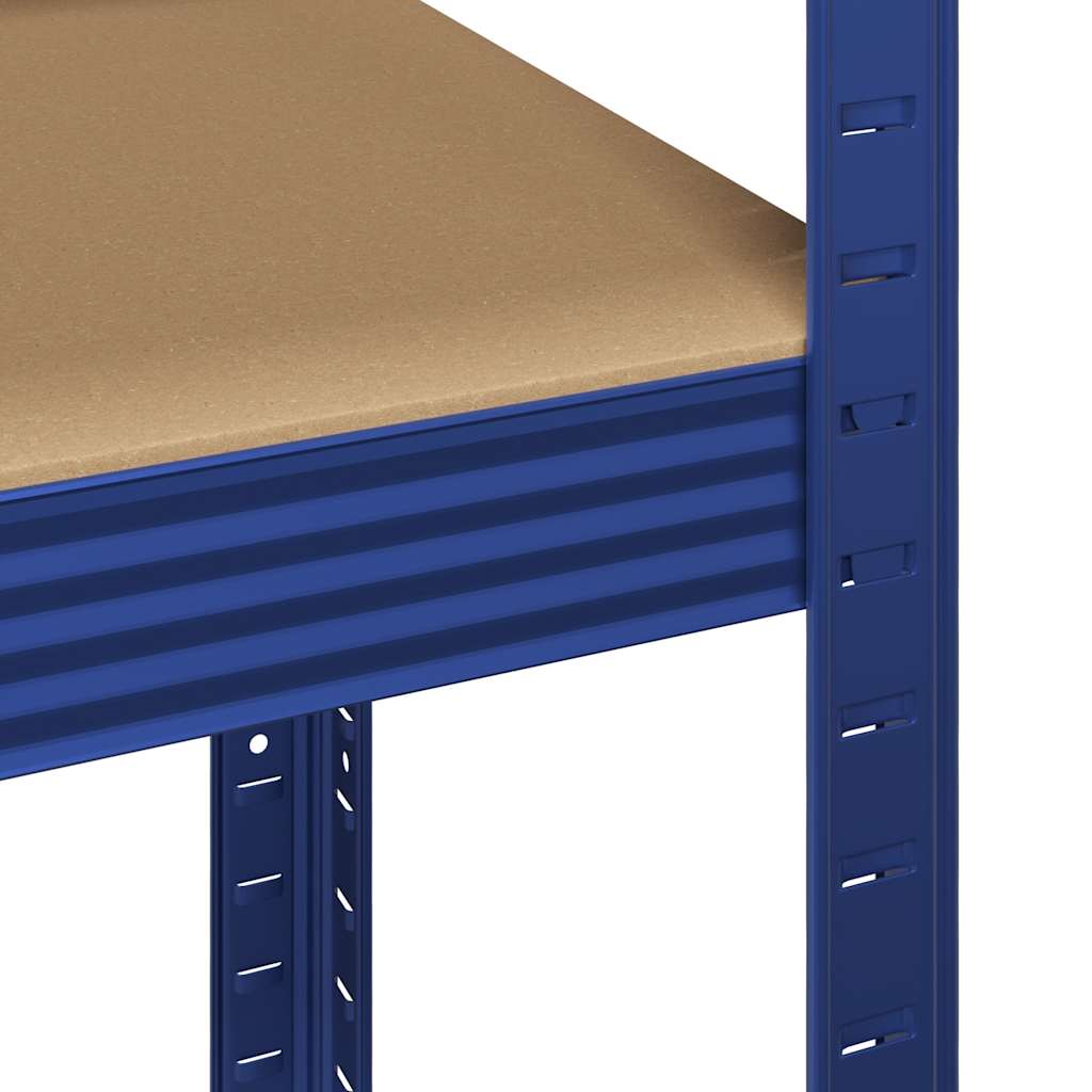 5-Layer Storage Shelf Blue Steel&Engineered Wood