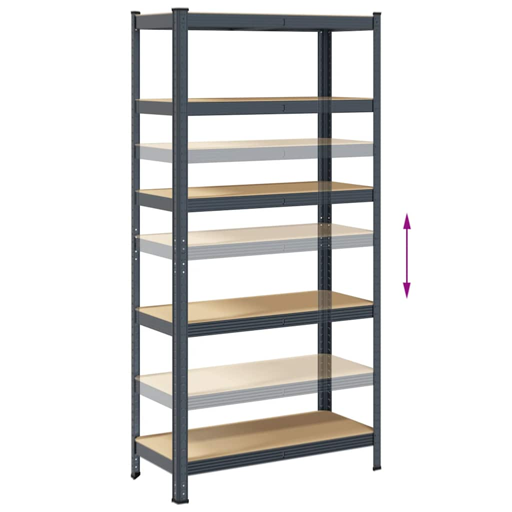 5-Layer Storage Shelf Anthracite Steel&Engineered Wood