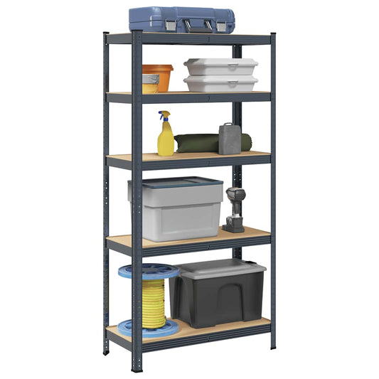 5-Layer Storage Shelf Anthracite Steel&Engineered Wood