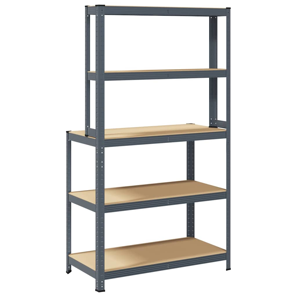 5-Layer Work Table with Shelves Anthracite Steel&Engineered Wood