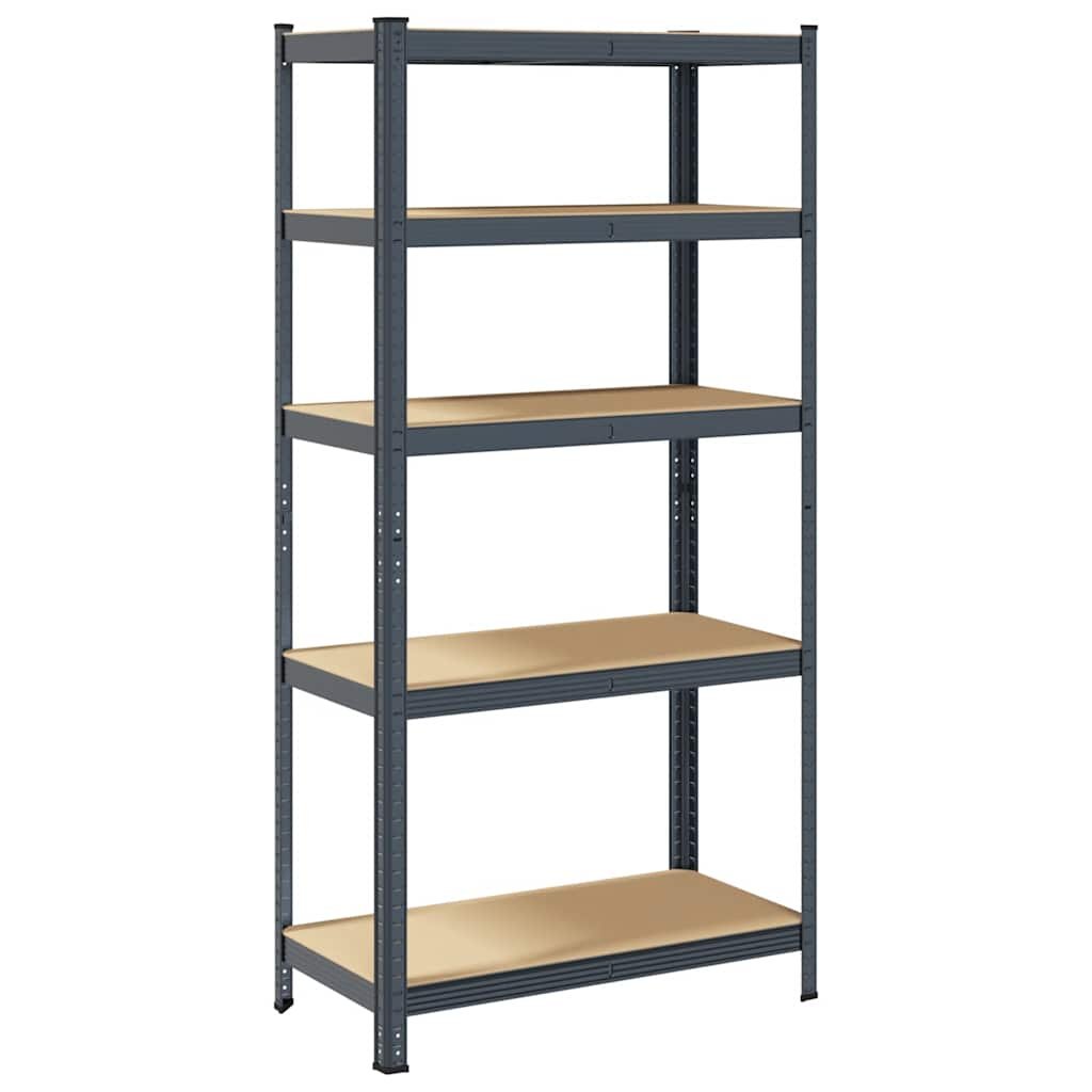 5-Layer Heavy-duty Shelf Anthracite Steel&Engineered Wood