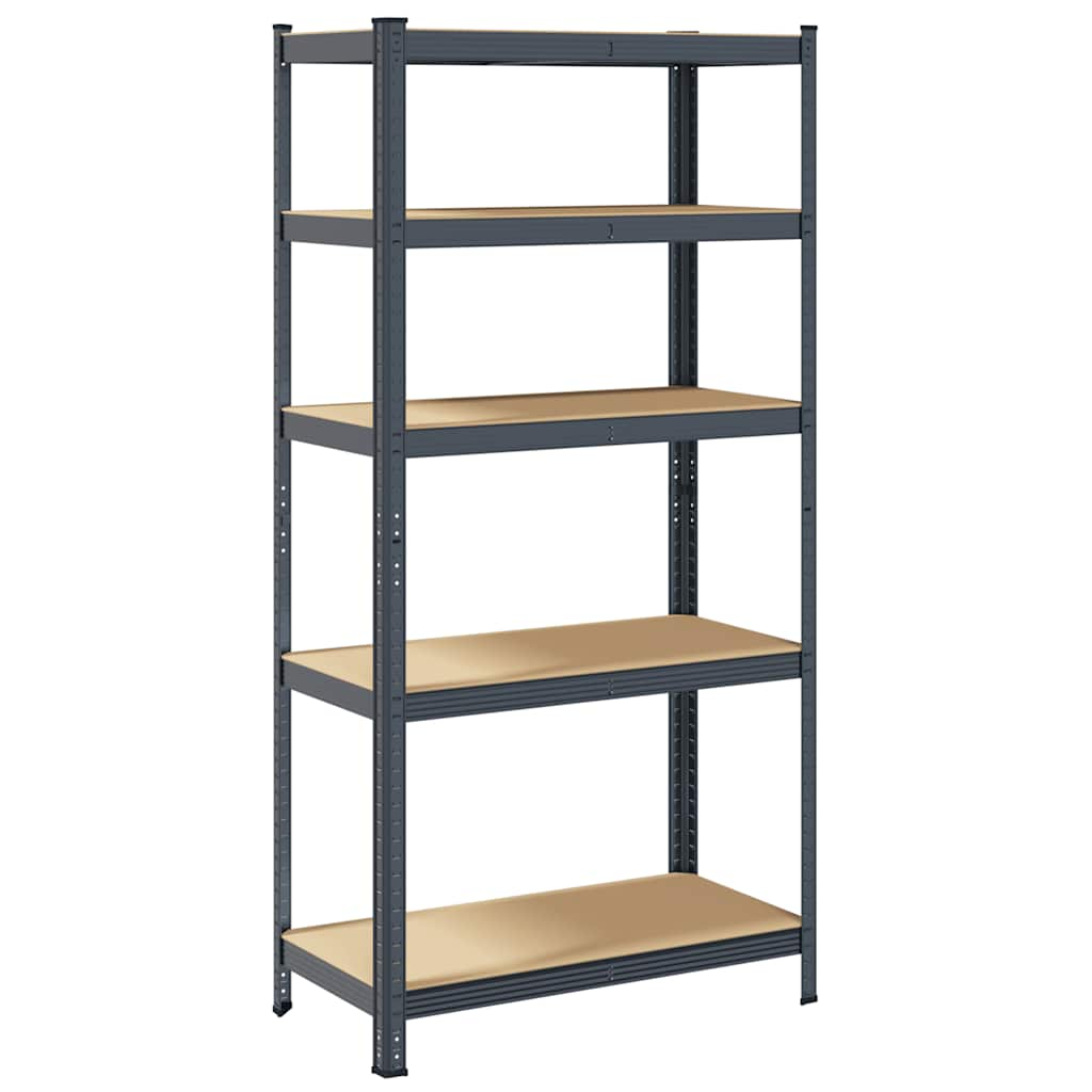 5-Layer Heavy-duty Shelf Anthracite Steel&Engineered Wood