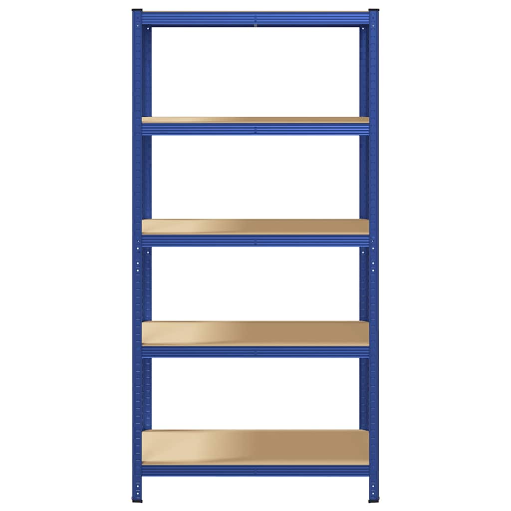 5-Layer Storage Shelf Blue Steel&Engineered Wood