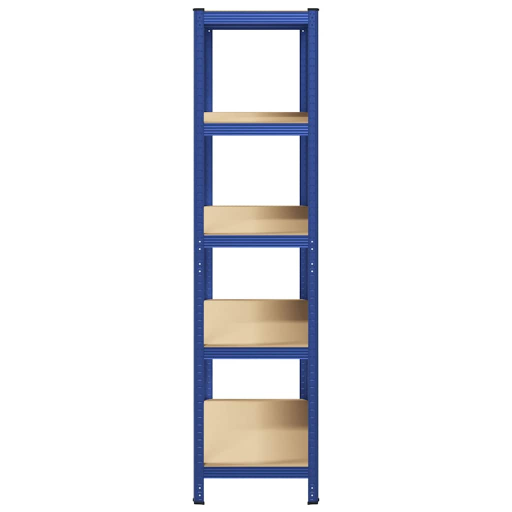 5-Layer Storage Shelf Blue Steel&Engineered Wood