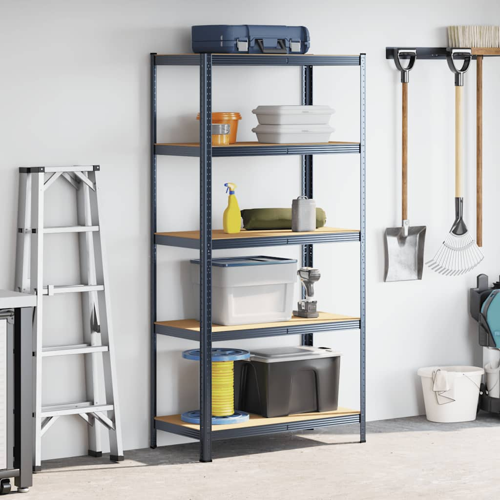 5-Layer Storage Shelf Anthracite Steel&Engineered Wood