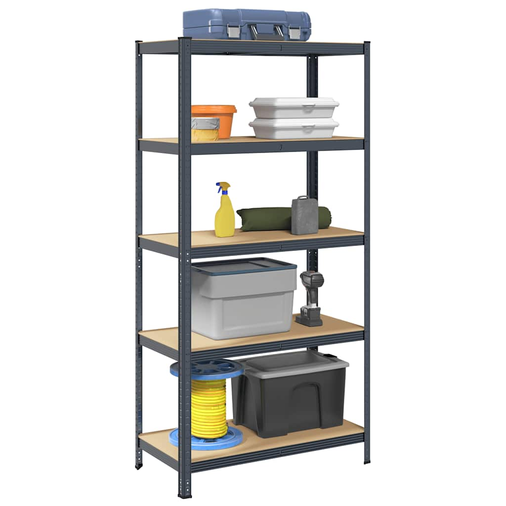 5-Layer Storage Shelf Anthracite Steel&Engineered Wood