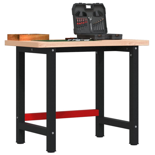 Workbench 100x(55-60)x83 cm Solid Wood Beech