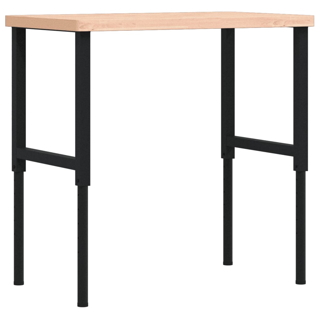 Workbench 100x60x(73-99.5) cm Solid Wood Beech Rectangular