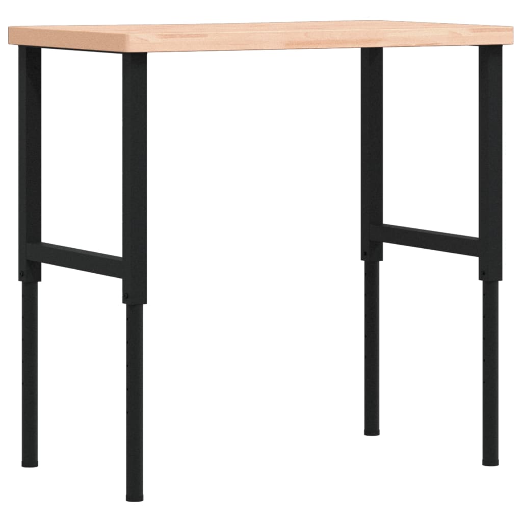 Workbench 100x(55-60)x(73-99.5) cm Solid Wood Beech